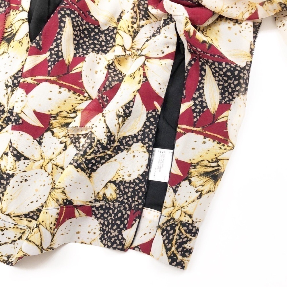 NWT Bar III Shadow Bloom floral printed ruffle crop top - Picture 3 of 8